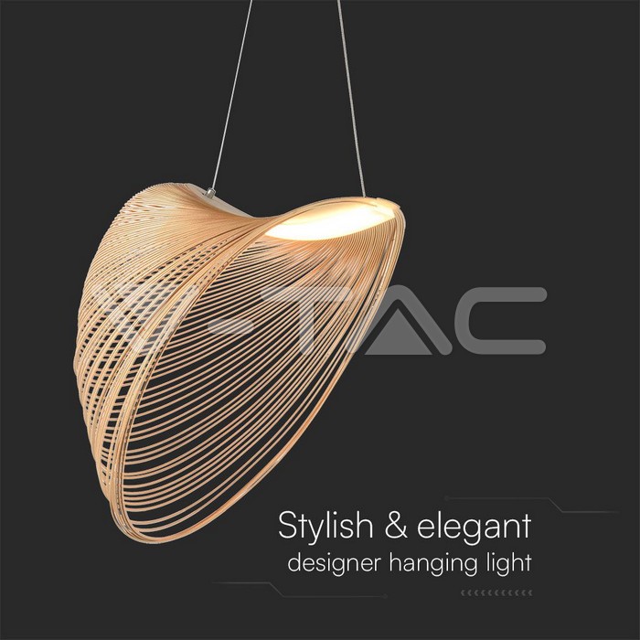 SKU-23369 10W LED Designer Pendant Lamp Wood 3000K D600 – V