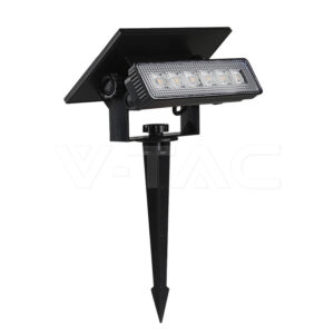 SKU-23757 0.9W LED Mini Wall Mount & Solar Spike Black Body 2in1 3000K IP65