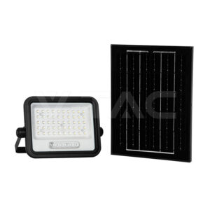 SKU-24083 100W LED Solar Floodlight 2000K-8000K Black Body Battery Indicator