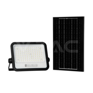 SKU-24084 200W LED Solar Floodlight 2000K-8000K Black Body Battery Indicator