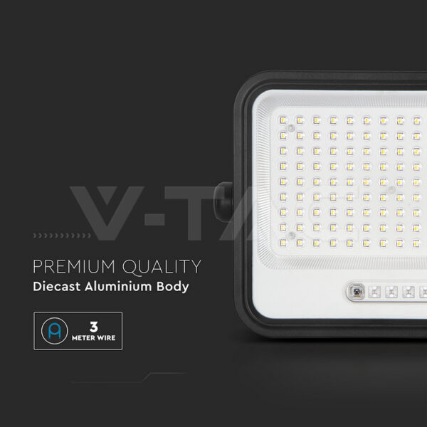 SKU-24085 300W LED Solar Floodlight 2000K-8000K Black Body Battery ...